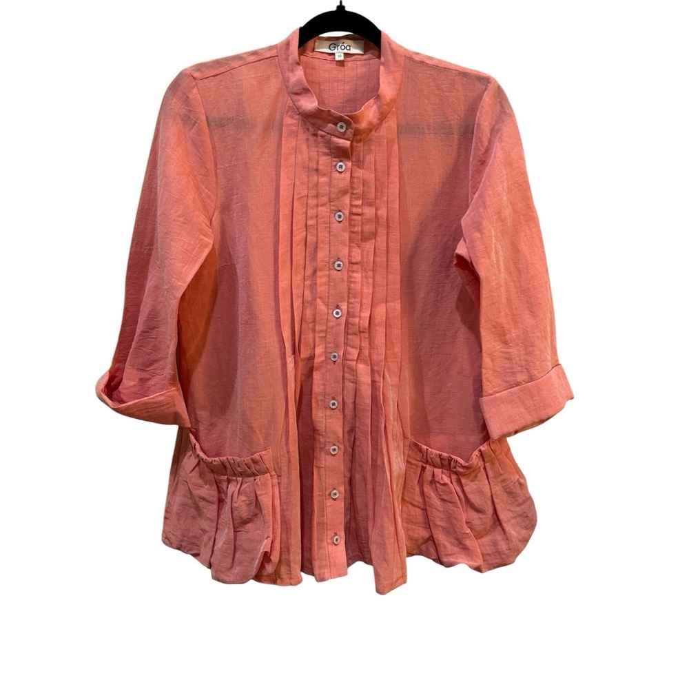 Groa Abrahamsson Women Tops Blouses Button Down Pleated Size 38